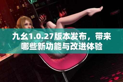 九幺1.0.27版本发布，带来哪些新功能与改进体验