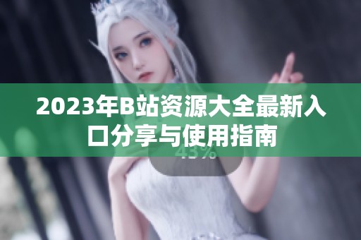 2023年B站资源大全最新入口分享与使用指南