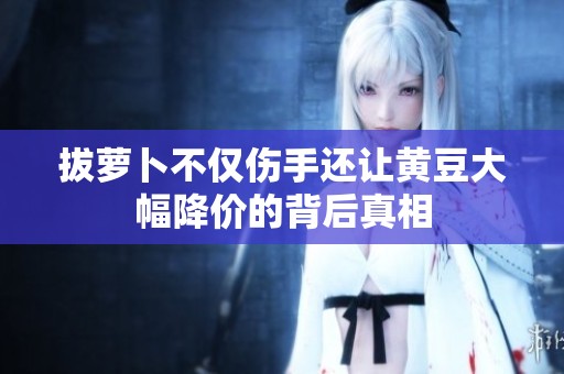 拔萝卜不仅伤手还让黄豆大幅降价的背后真相
