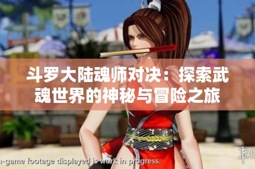 斗罗大陆魂师对决：探索武魂世界的神秘与冒险之旅