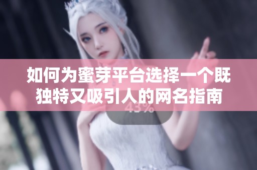 如何为蜜芽平台选择一个既独特又吸引人的网名指南