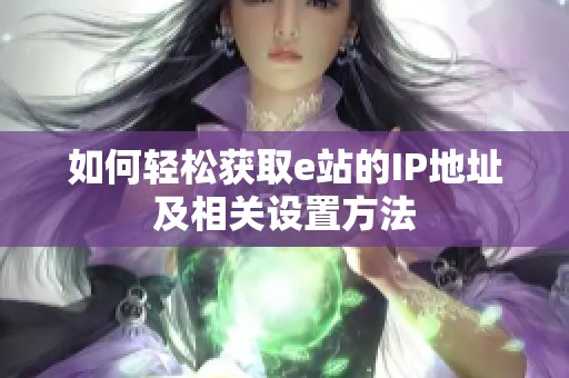 如何轻松获取e站的IP地址及相关设置方法