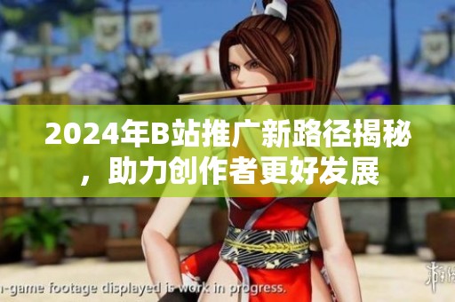 2024年B站推广新路径揭秘，助力创作者更好发展