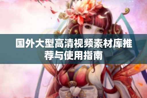 国外大型高清视频素材库推荐与使用指南