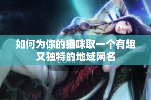 如何为你的猫咪取一个有趣又独特的地域网名