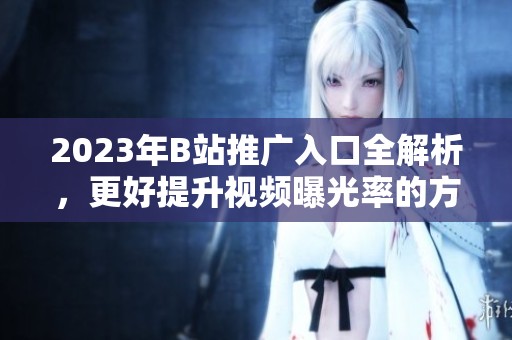 2023年B站推广入口全解析，更好提升视频曝光率的方法