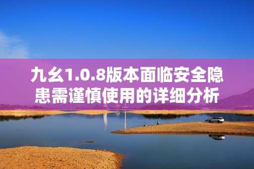 九幺1.0.8版本面临安全隐患需谨慎使用的详细分析