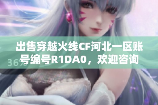 出售穿越火线CF河北一区账号编号R1DA0，欢迎咨询！