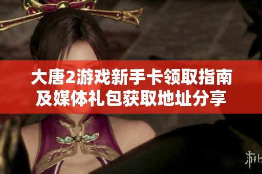 大唐2游戏新手卡领取指南及媒体礼包获取地址分享