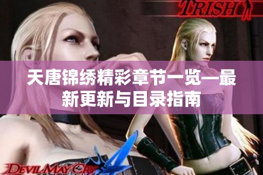 天唐锦绣精彩章节一览—最新更新与目录指南