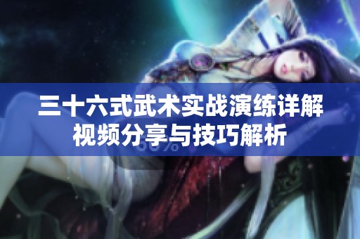 三十六式武术实战演练详解视频分享与技巧解析
