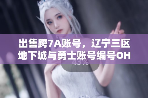 出售跨7A账号，辽宁三区地下城与勇士账号编号OHSBC转让