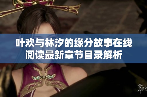叶欢与林汐的缘分故事在线阅读最新章节目录解析