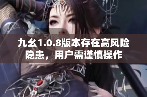 九幺1.0.8版本存在高风险隐患，用户需谨慎操作