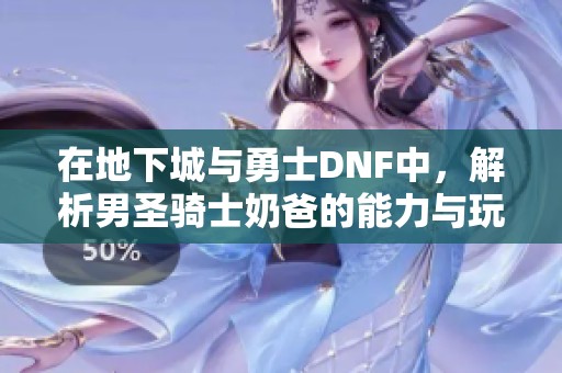 在地下城与勇士DNF中，解析男圣骑士奶爸的能力与玩法