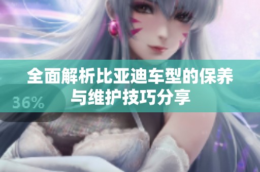 全面解析比亚迪车型的保养与维护技巧分享