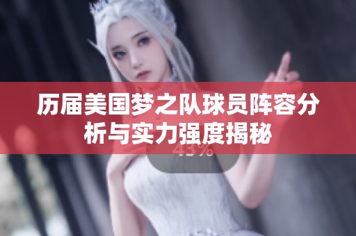 历届美国梦之队球员阵容分析与实力强度揭秘