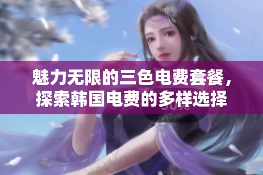 魅力无限的三色电费套餐，探索韩国电费的多样选择