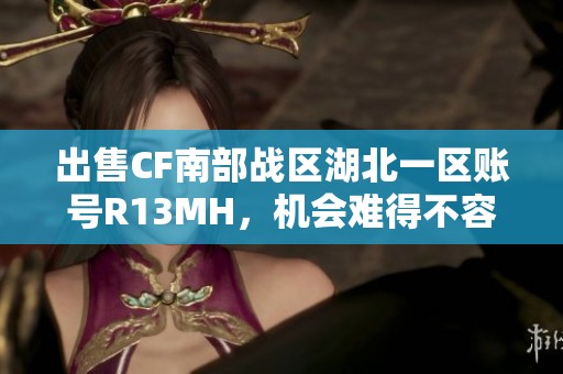 出售CF南部战区湖北一区账号R13MH，机会难得不容错过