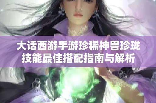 大话西游手游珍稀神兽珍珑技能最佳搭配指南与解析
