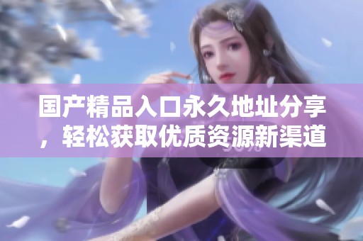 国产精品入口永久地址分享，轻松获取优质资源新渠道
