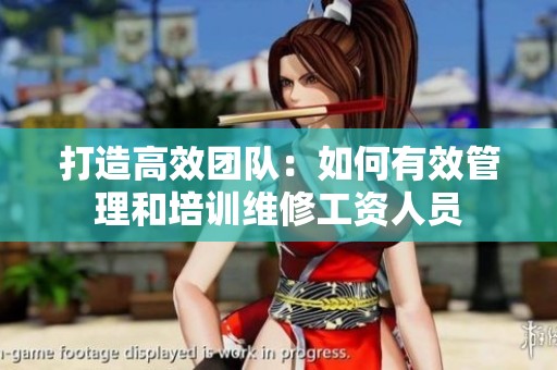 打造高效团队：如何有效管理和培训维修工资人员