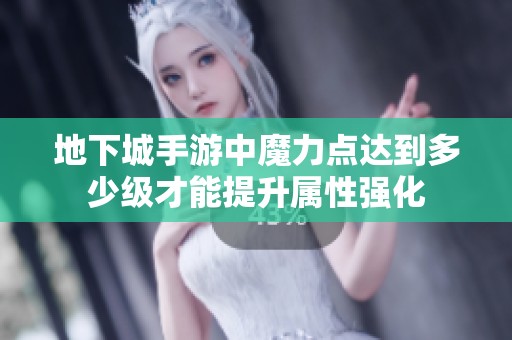 地下城手游中魔力点达到多少级才能提升属性强化