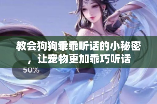 教会狗狗乖乖听话的小秘密，让宠物更加乖巧听话