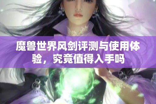 魔兽世界风剑评测与使用体验，究竟值得入手吗