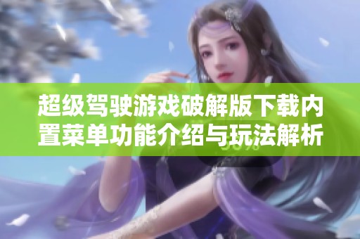 超级驾驶游戏破解版下载内置菜单功能介绍与玩法解析