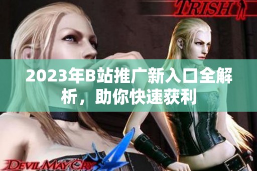 2023年B站推广新入口全解析，助你快速获利