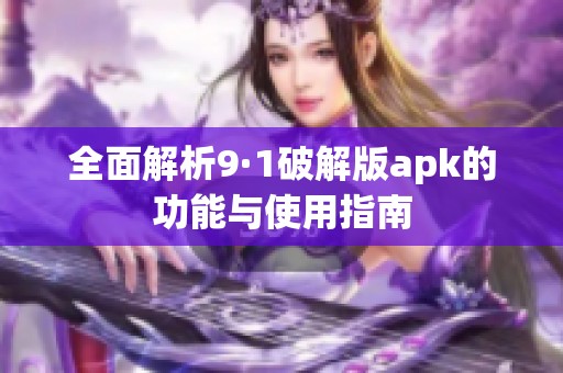 全面解析9·1破解版apk的功能与使用指南