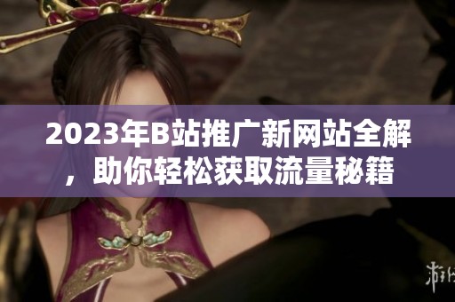 2023年B站推广新网站全解，助你轻松获取流量秘籍