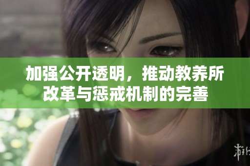 加强公开透明，推动教养所改革与惩戒机制的完善