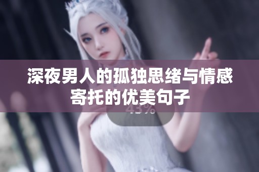 深夜男人的孤独思绪与情感寄托的优美句子