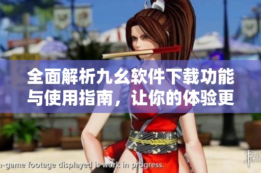 全面解析九幺软件下载功能与使用指南，让你的体验更顺畅
