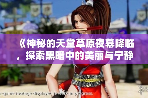 《神秘的天堂草原夜幕降临，探索黑暗中的美丽与宁静》