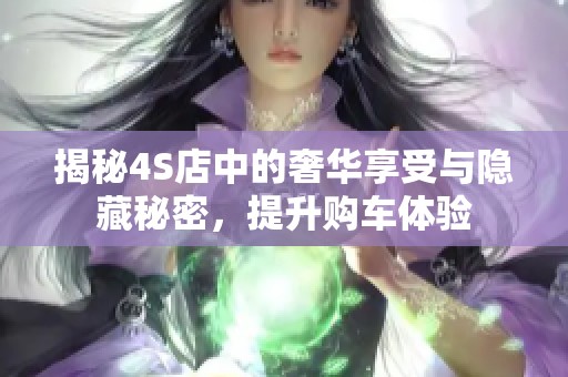 揭秘4S店中的奢华享受与隐藏秘密，提升购车体验