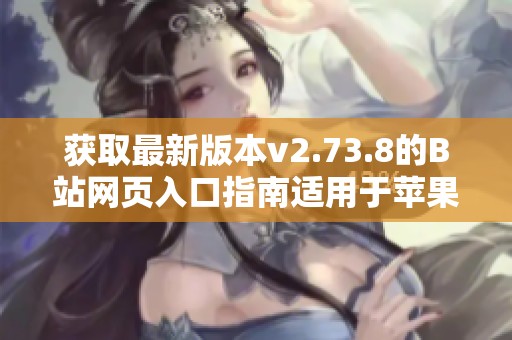 获取最新版本v2.73.8的B站网页入口指南适用于苹果和安卓设备