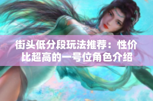 街头低分段玩法推荐：性价比超高的一号位角色介绍