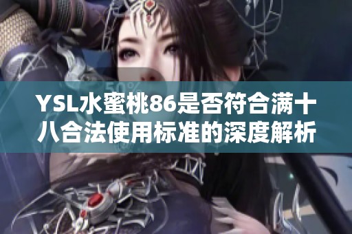 YSL水蜜桃86是否符合满十八合法使用标准的深度解析