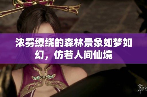 浓雾缭绕的森林景象如梦如幻，仿若人间仙境