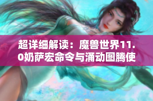 超详细解读：魔兽世界11.0奶萨宏命令与涌动图腾使用指南