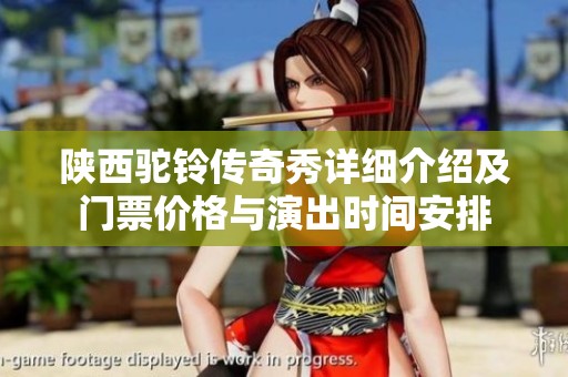 陕西驼铃传奇秀详细介绍及门票价格与演出时间安排