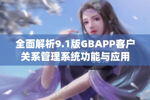 全面解析9.1版GBAPP客户关系管理系统功能与应用