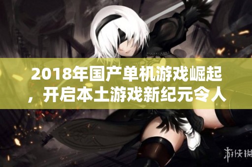2018年国产单机游戏崛起，开启本土游戏新纪元令人期待