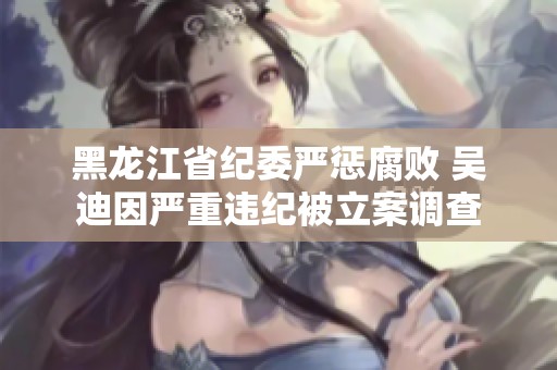 黑龙江省纪委严惩腐败 吴迪因严重违纪被立案调查