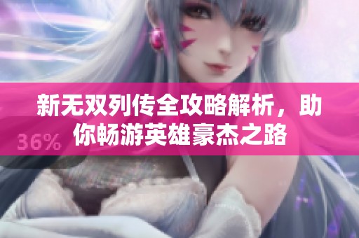 新无双列传全攻略解析，助你畅游英雄豪杰之路