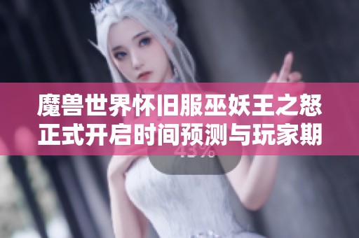 魔兽世界怀旧服巫妖王之怒正式开启时间预测与玩家期待分析
