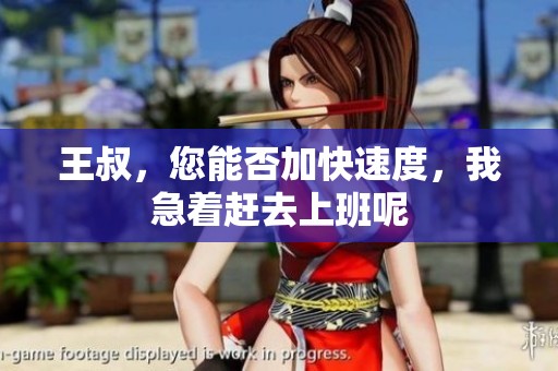 王叔，您能否加快速度，我急着赶去上班呢